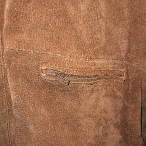 Vintage Men’s brown Suede Bomber Jacket - Distressed Size 42R Porsha by Winer - Picture 4 of 17